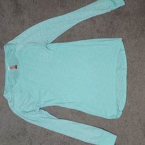 Mint green long sleeve ribbed top